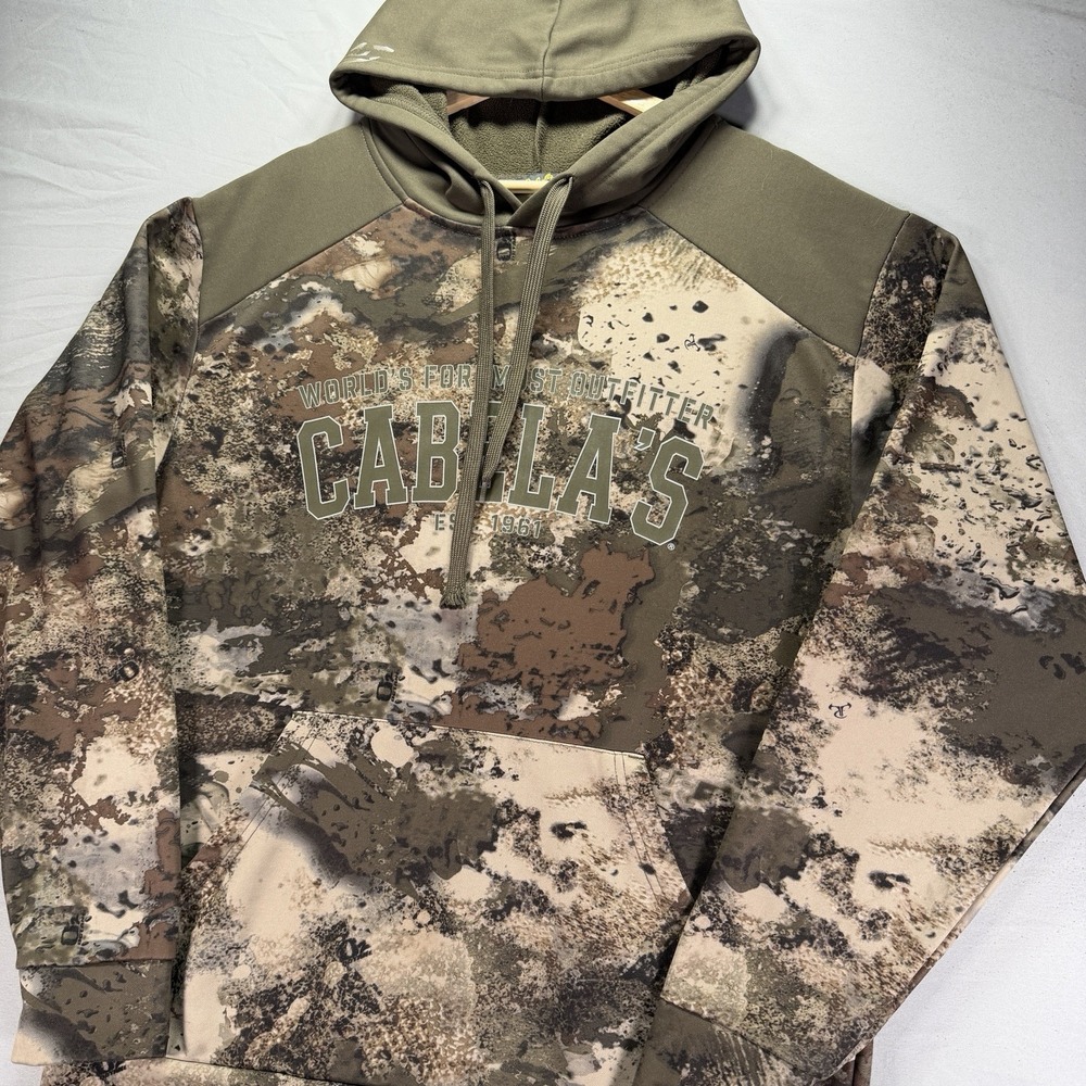 Cabelas Hoodie Mens Medium True Timber O2 Octane Pullover Sweatshirt